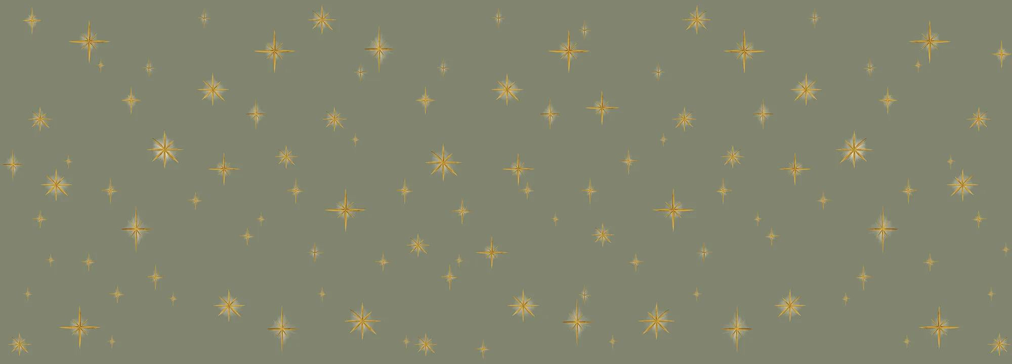 Stars Olive Classic Wallpaper Vladila