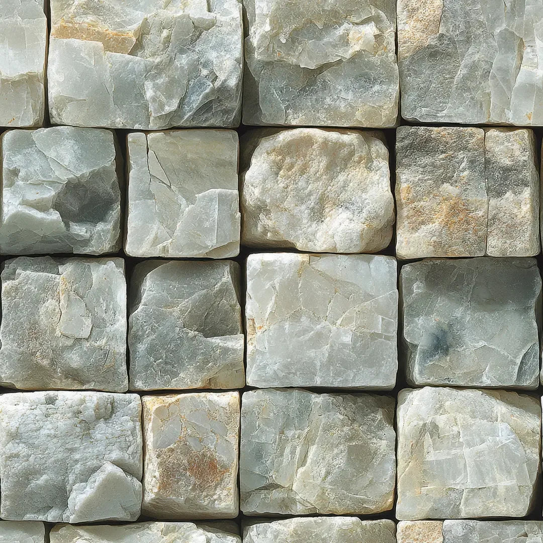Chiseled Quartzite Grid Wallpaper - WallCreatives