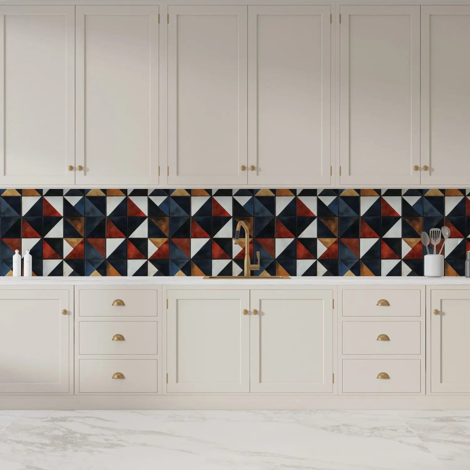 Vanguard Geometric Mosaic Wallpaper WallCreatives