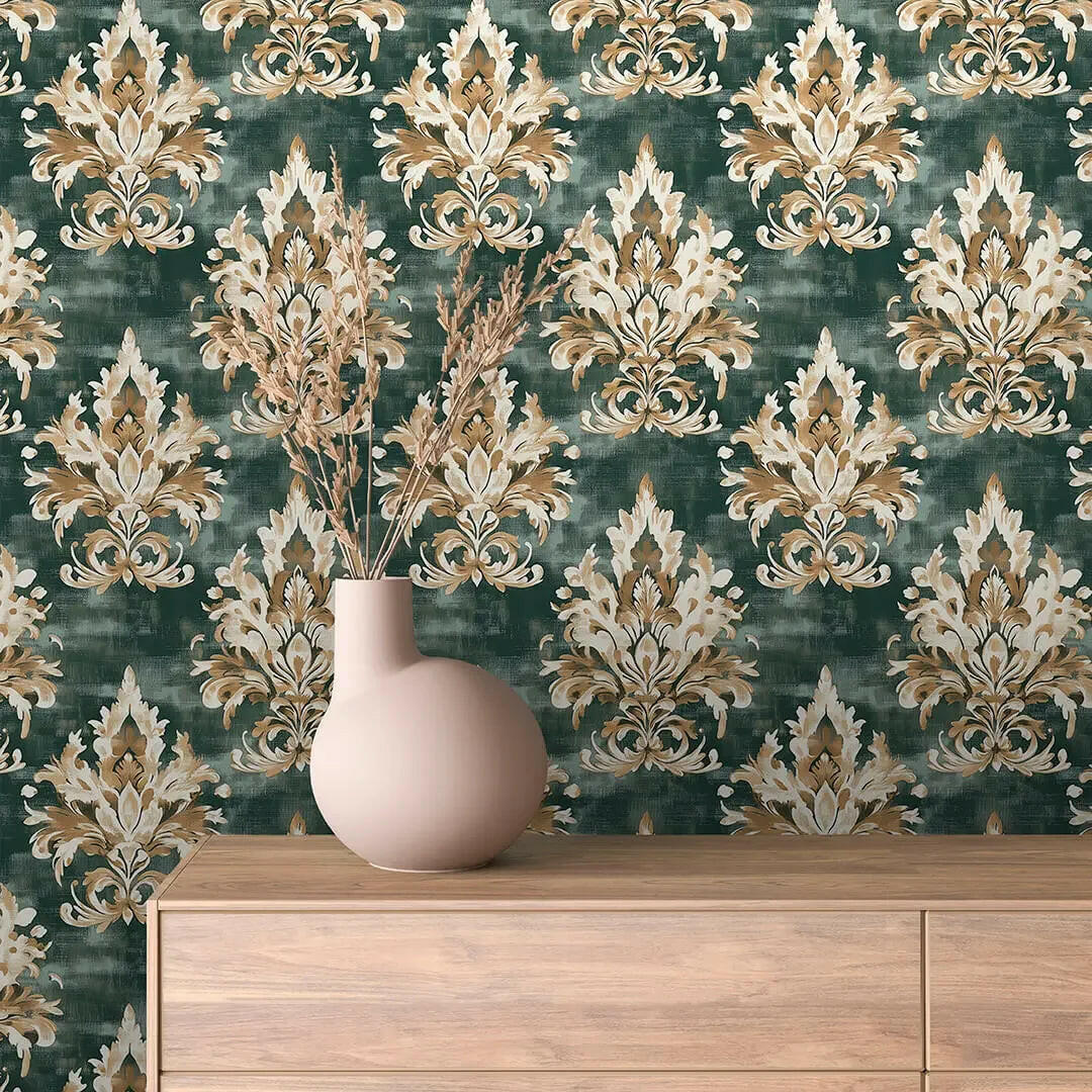 Sovereign Sage Damask - WallCreatives