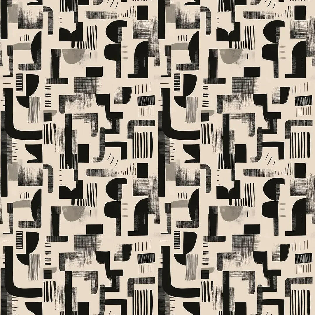 Urban Labyrinth Block Print - WallCreatives