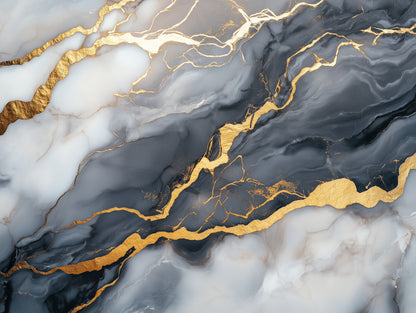 Kintsugi Gold on Slate Marble