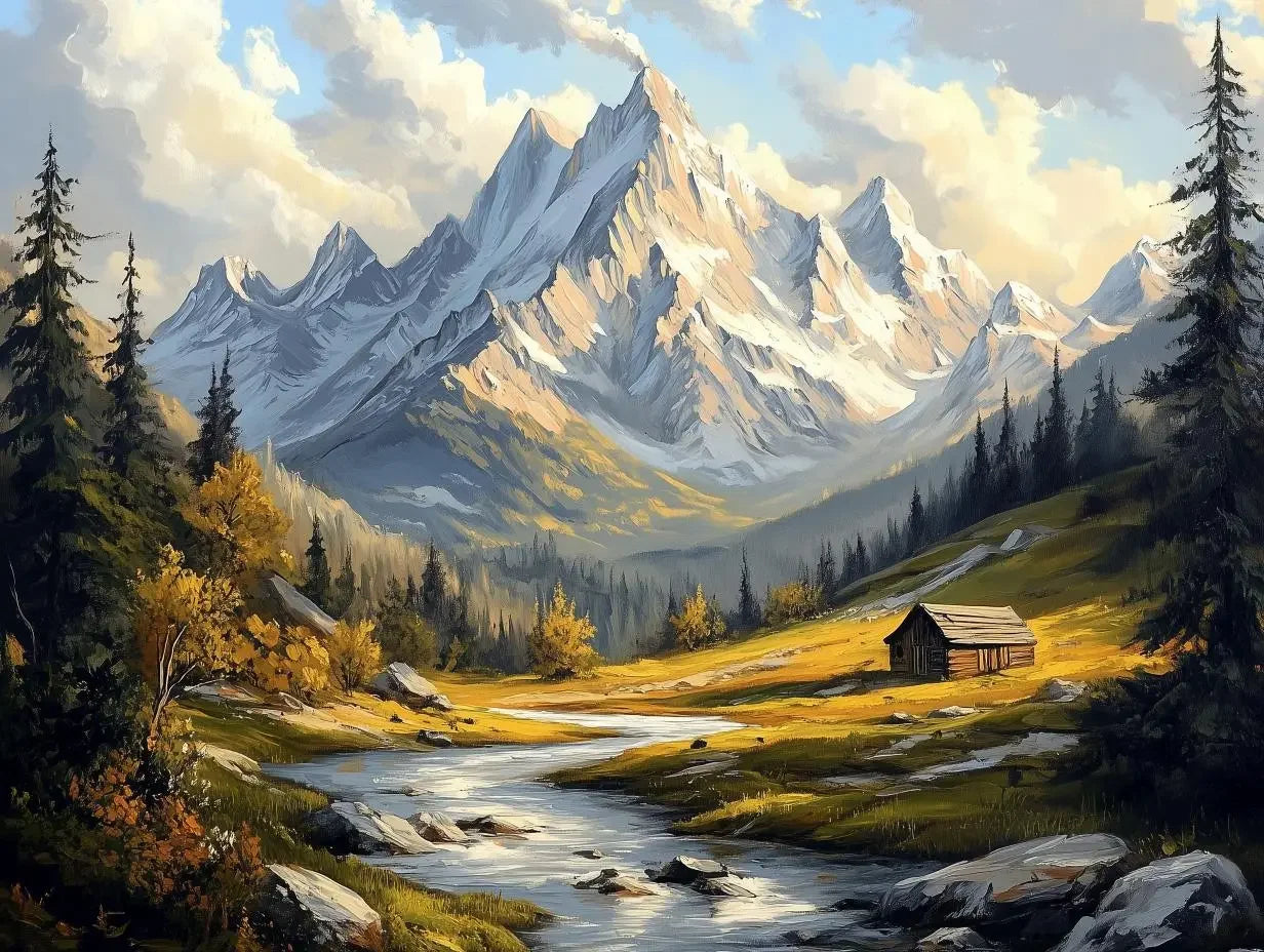 golden hour alpine serenity - wallcreatives