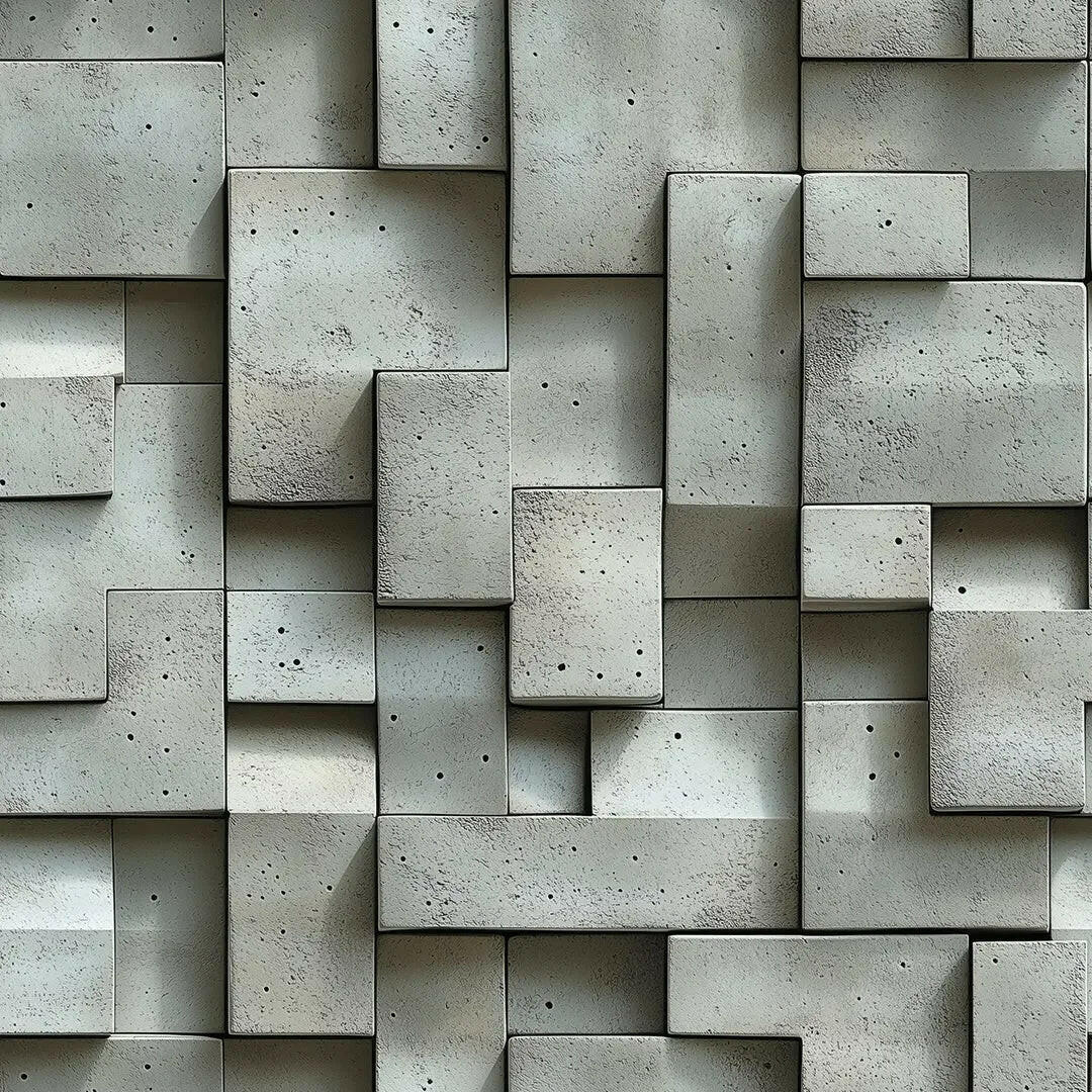 Brutalist Concrete Relief Wallpaper - WallCreatives