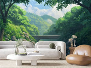 Whispering Woods River Crossing - WallCreatives