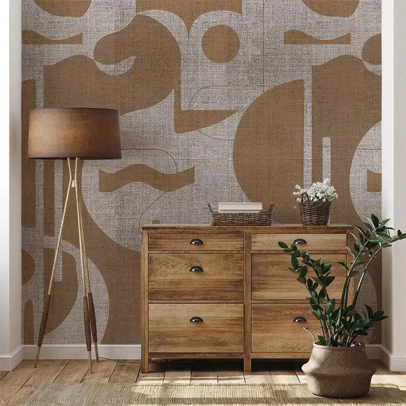 Contours in Bold (cream) Wallpaper Vladila