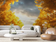 Autumn's Gilded Promenade - WallCreatives