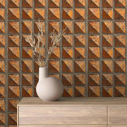 Fired Earth Pyramid Grid - WallCreatives