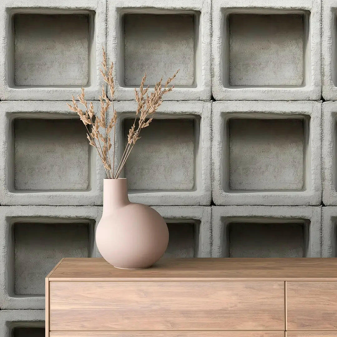 Architectural Concrete Block Grid - WallCreatives