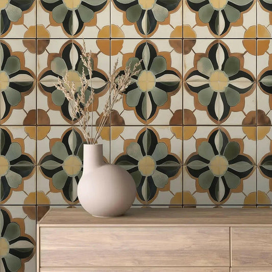 Seville Garden Artisan Tile - WallCreatives
