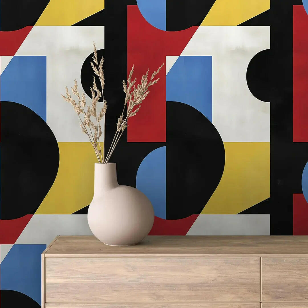 Primary Forms Abstract Composition - WallCreatives