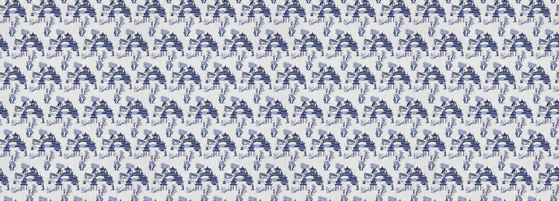 Chinese toile (blue) Wallpaper Vladila