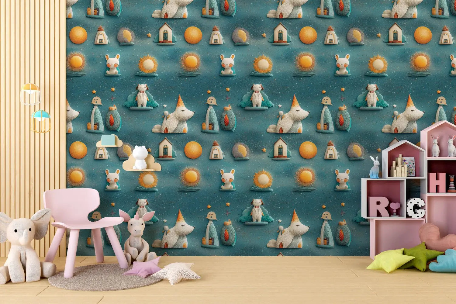 Sleepy Sky Storybook Adventure WallCreatives