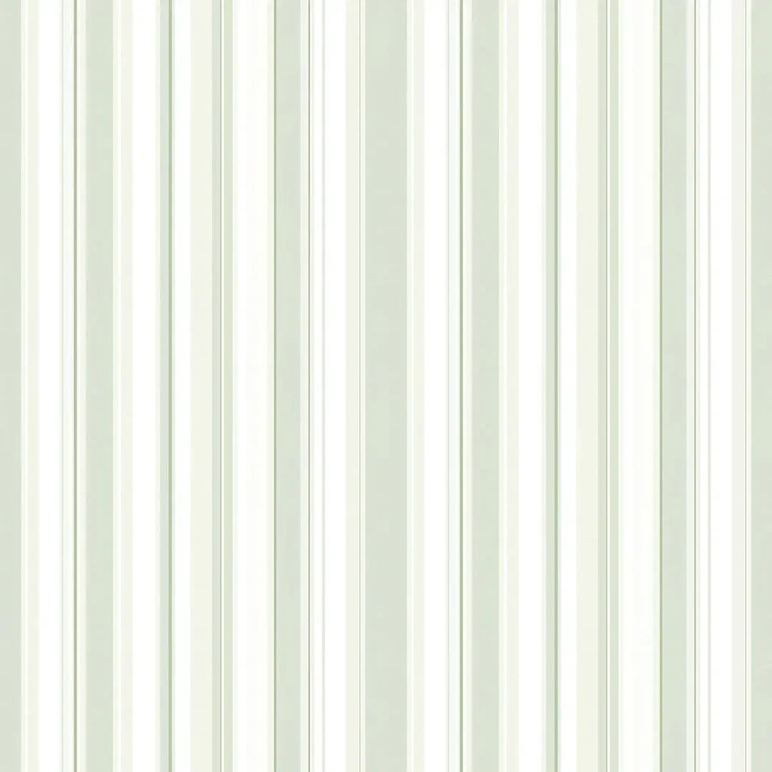 Serene Sage Stripe Wallpaper - WallCreatives