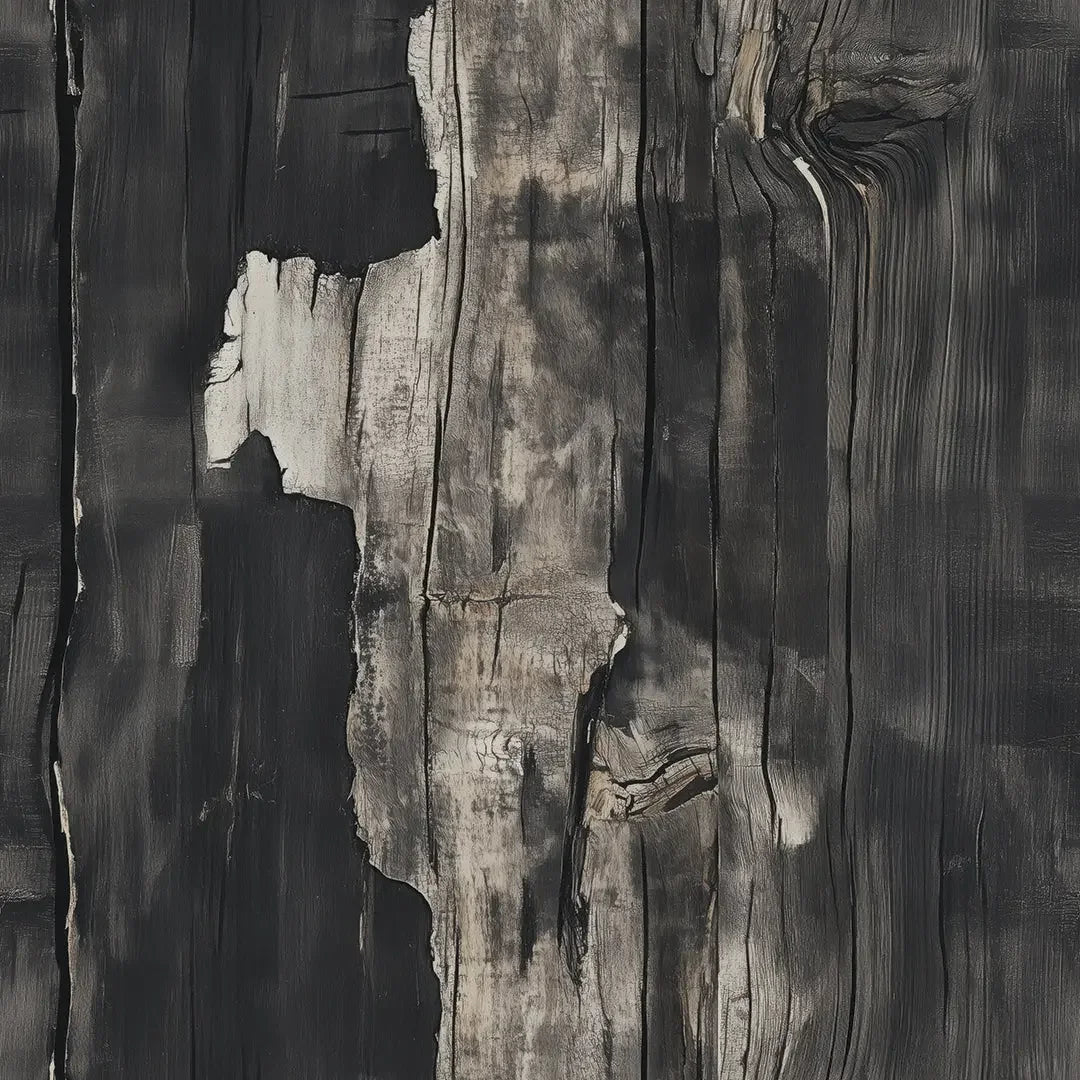 wabi-sabi charred timber - wallcreatives