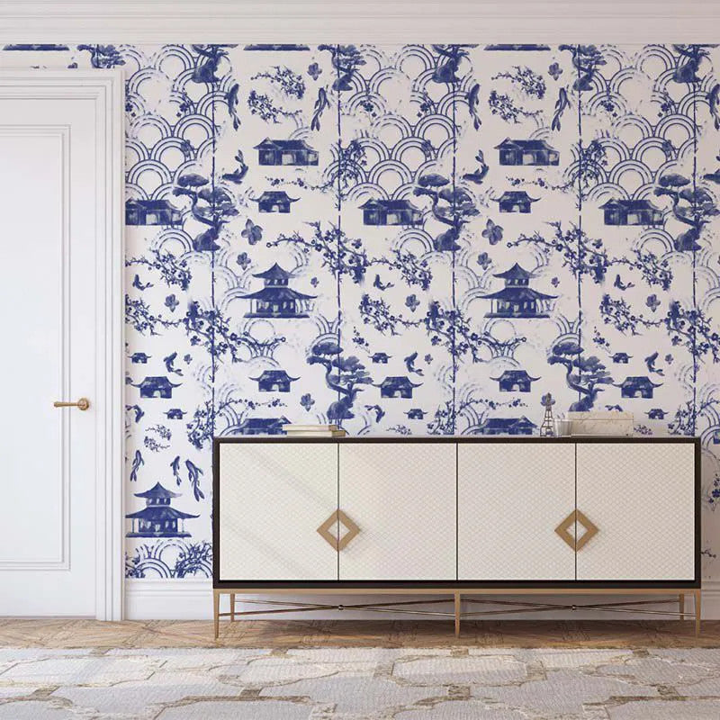 Blue Imari Wallpaper Vladila