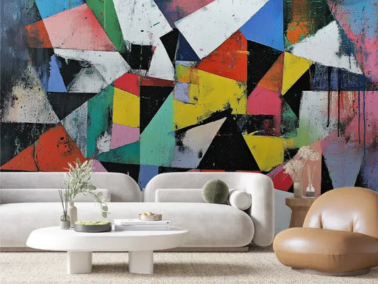 Chromatic Deconstruction Wall Mural - WallCreatives