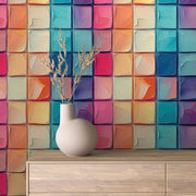 Artisan's Palette Grid Wallpaper - WallCreatives