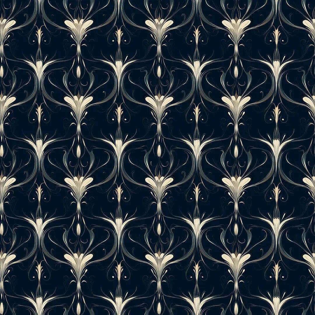 Whispering Plumes in Midnight - WallCreatives