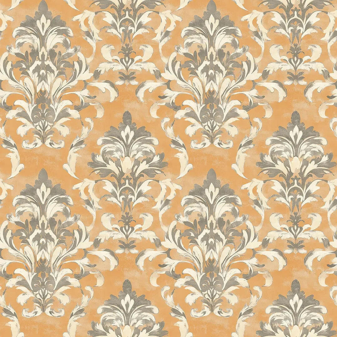 Weathered Siena Damask - WallCreatives