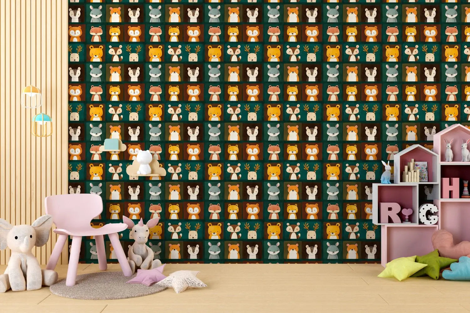 Whimsical Woodland Friends Patchwork WallCreatives