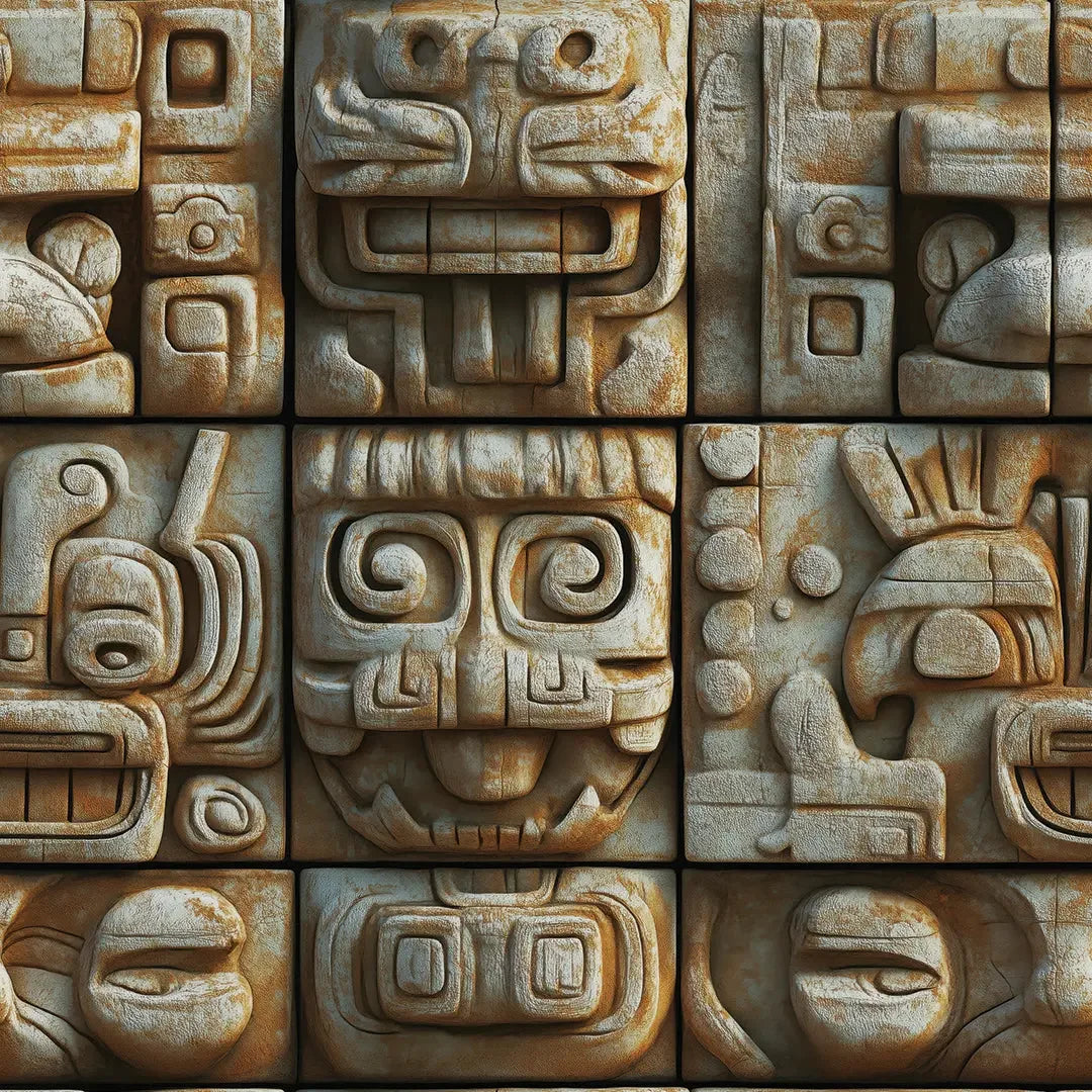 Ancient Temple Stone Carvings - WallCreatives