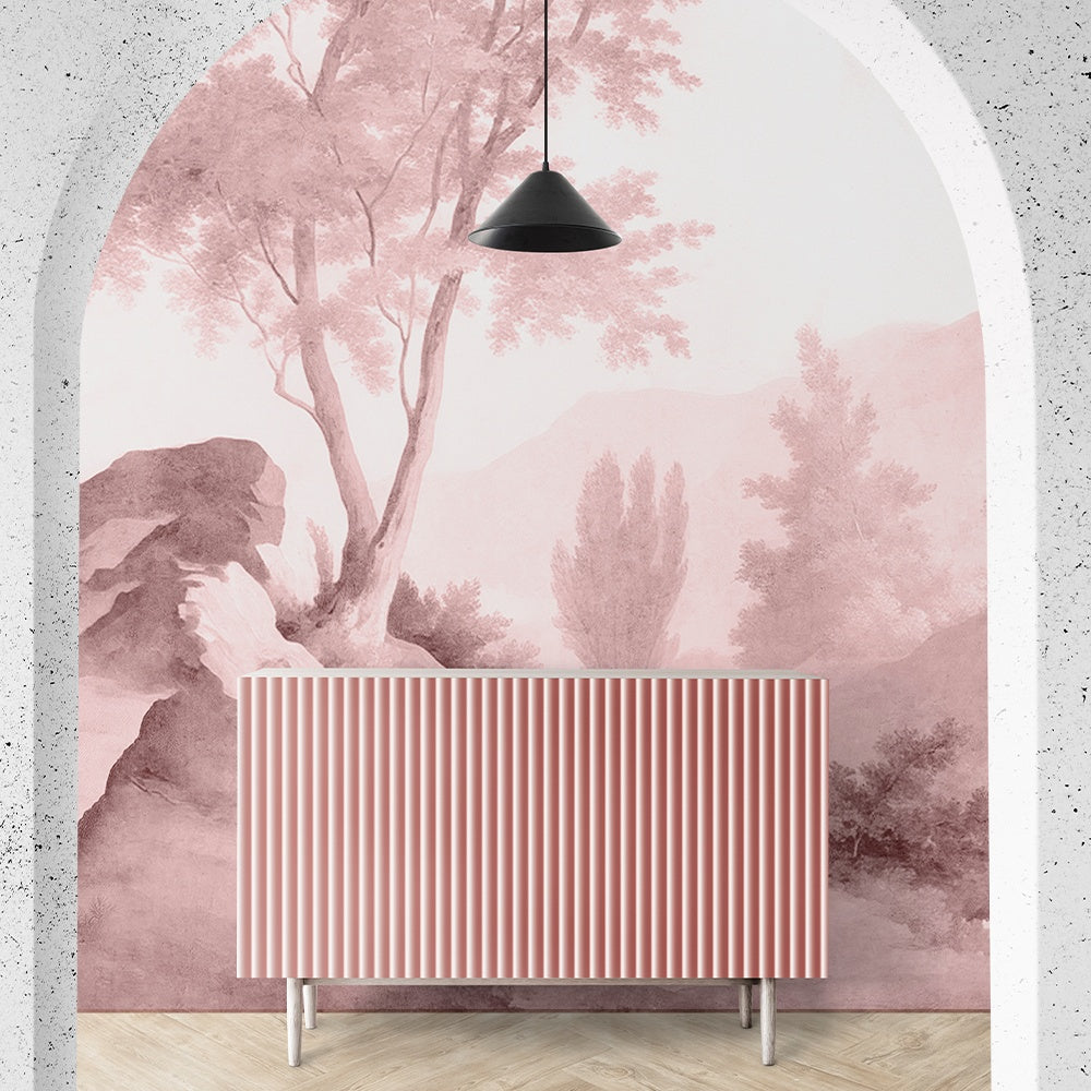 Tapet Ethereal Veil rose WallCreatives
