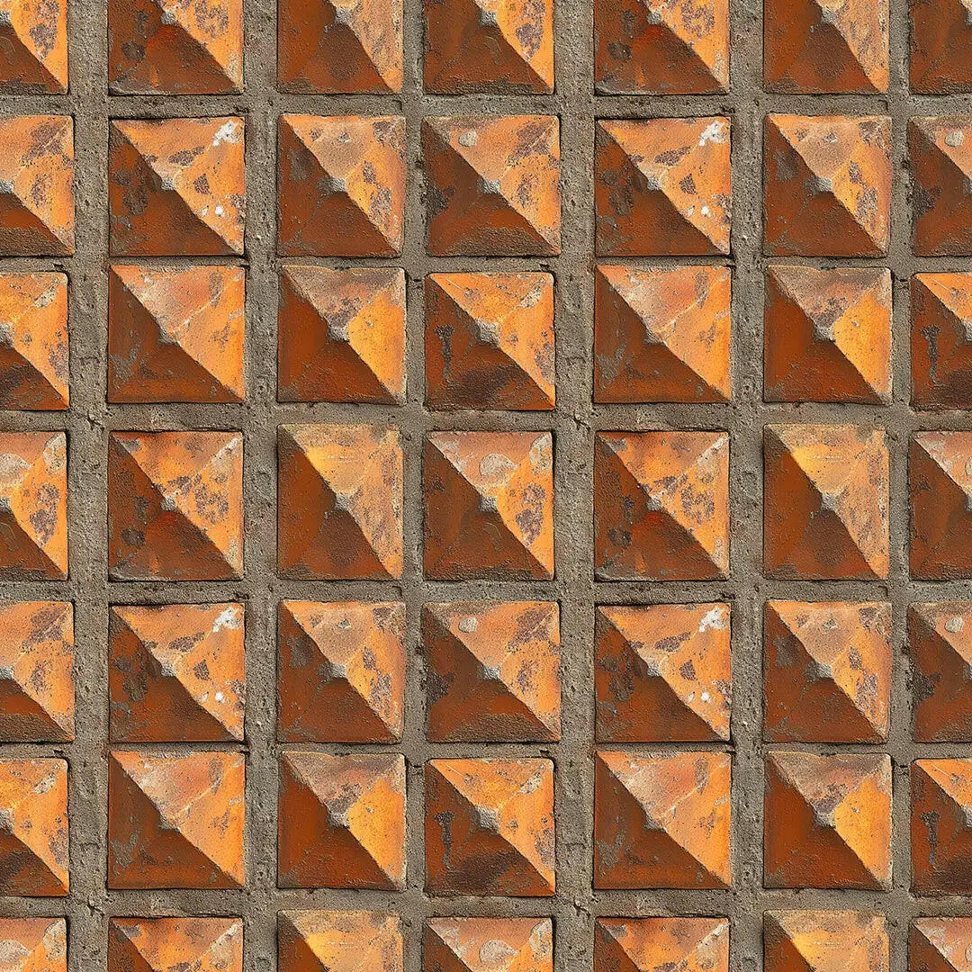 Fired Earth Pyramid Grid - WallCreatives