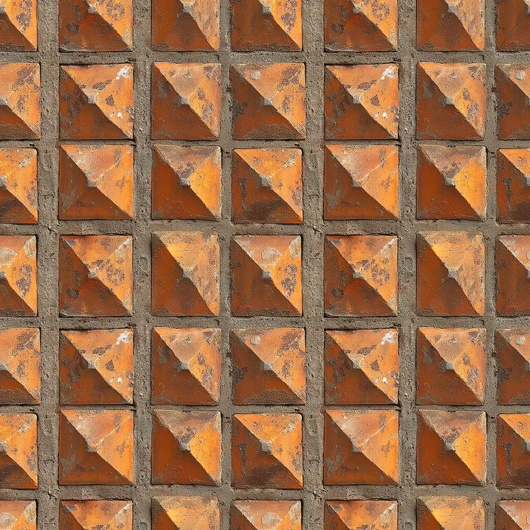 fired earth pyramid grid - wallcreatives