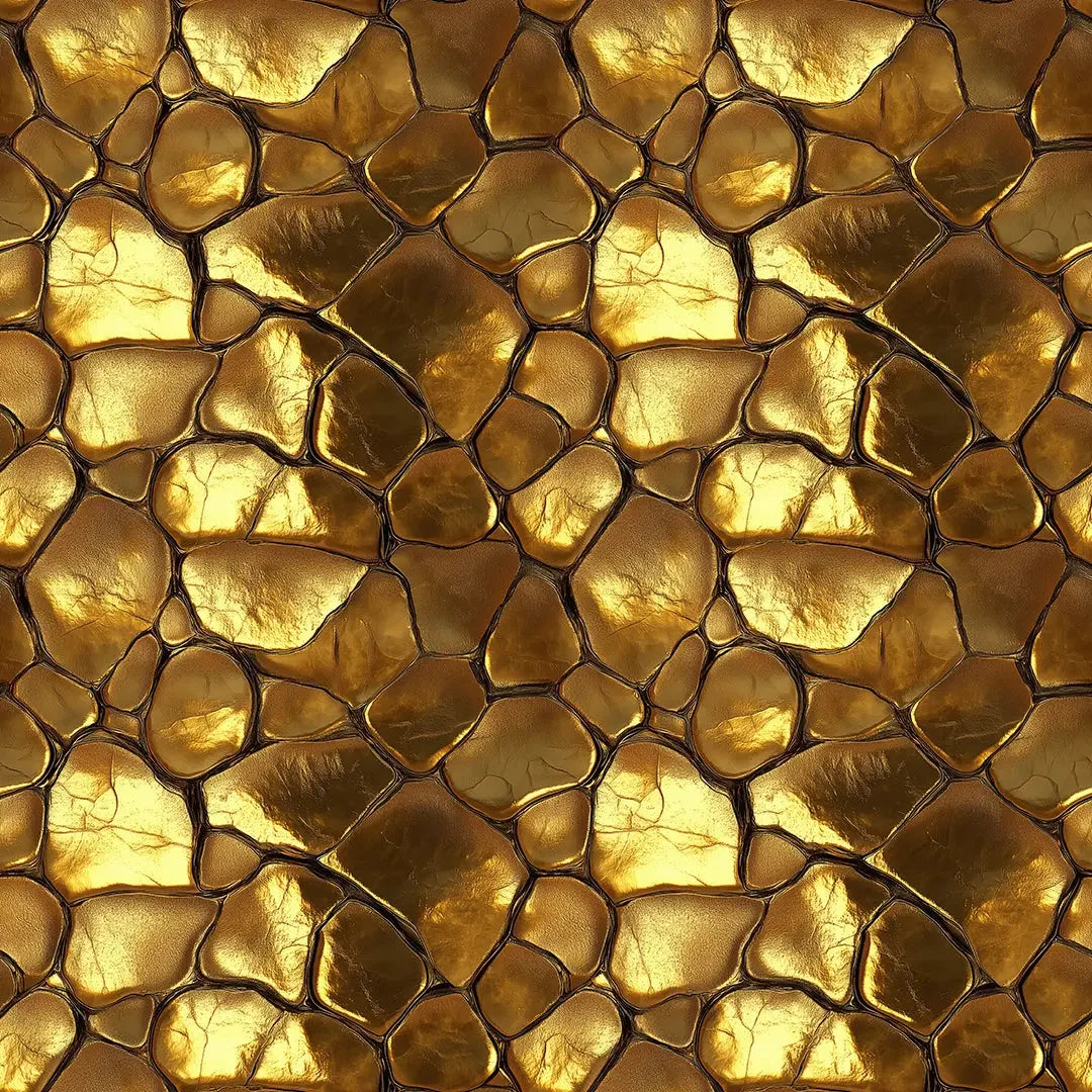 Gilded Treasure Cobblestone - WallCreatives