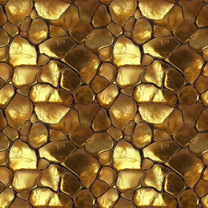 Gilded Treasure Cobblestone - WallCreatives