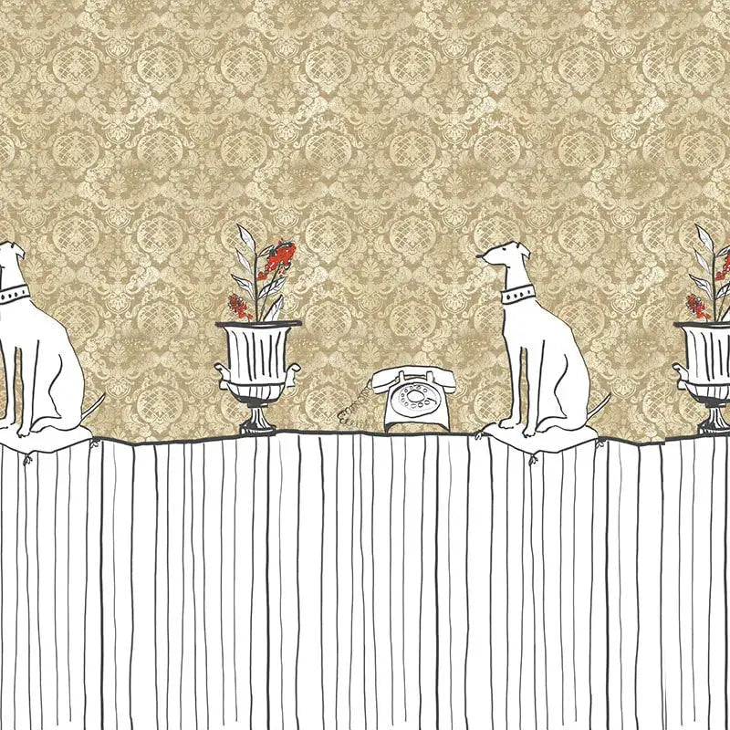 Sur la Table Gold Wallpaper Vladila