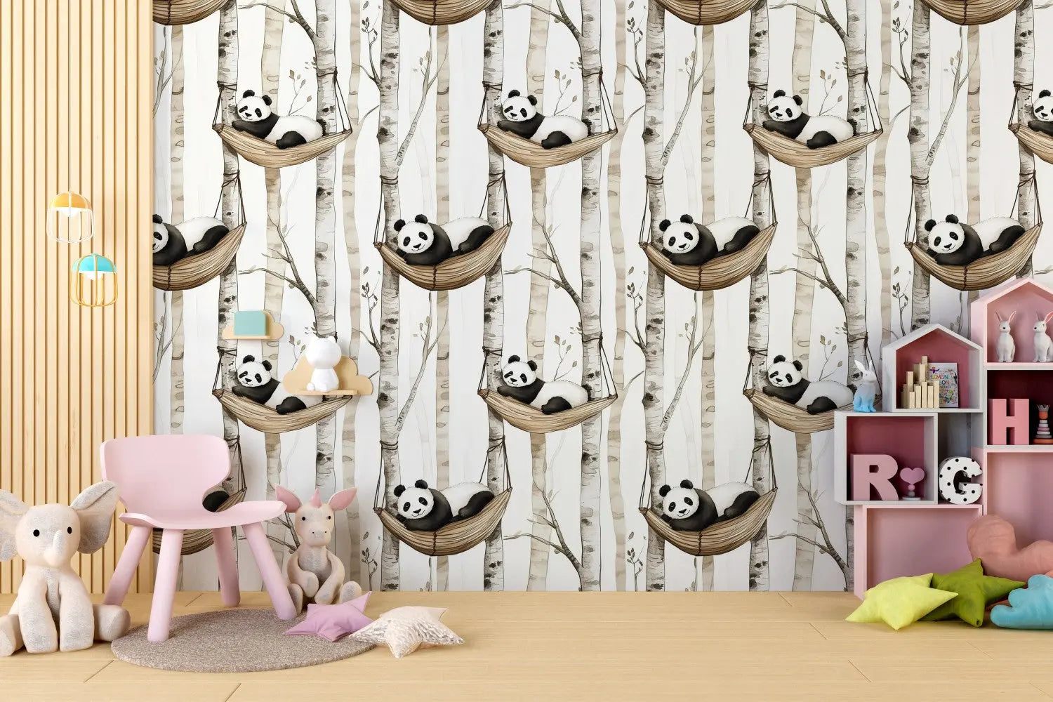 Whimsical Panda Hammock Haven WallCreatives