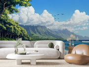 Azure Coast Mountain Mural - WallCreatives