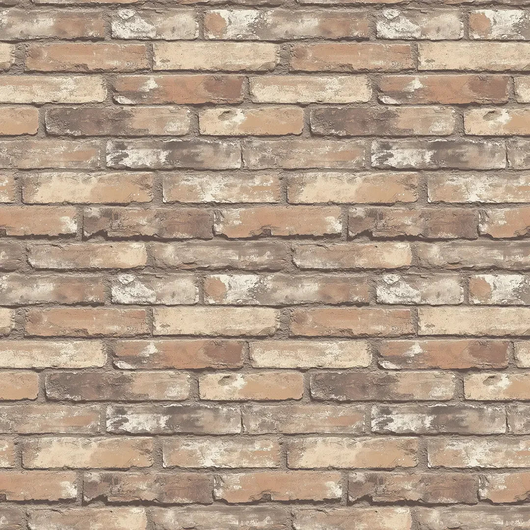Heritage Brown Brick Wallpaper - WallCreatives