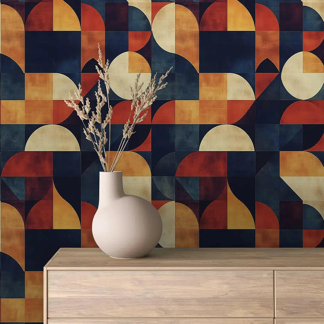 Midnight Sun Geometric Canvas - WallCreatives