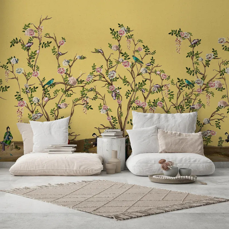 Scenes from life (yellow) Wallpaper Vladila
