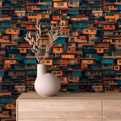 Stacked Cityscape Mural - WallCreatives