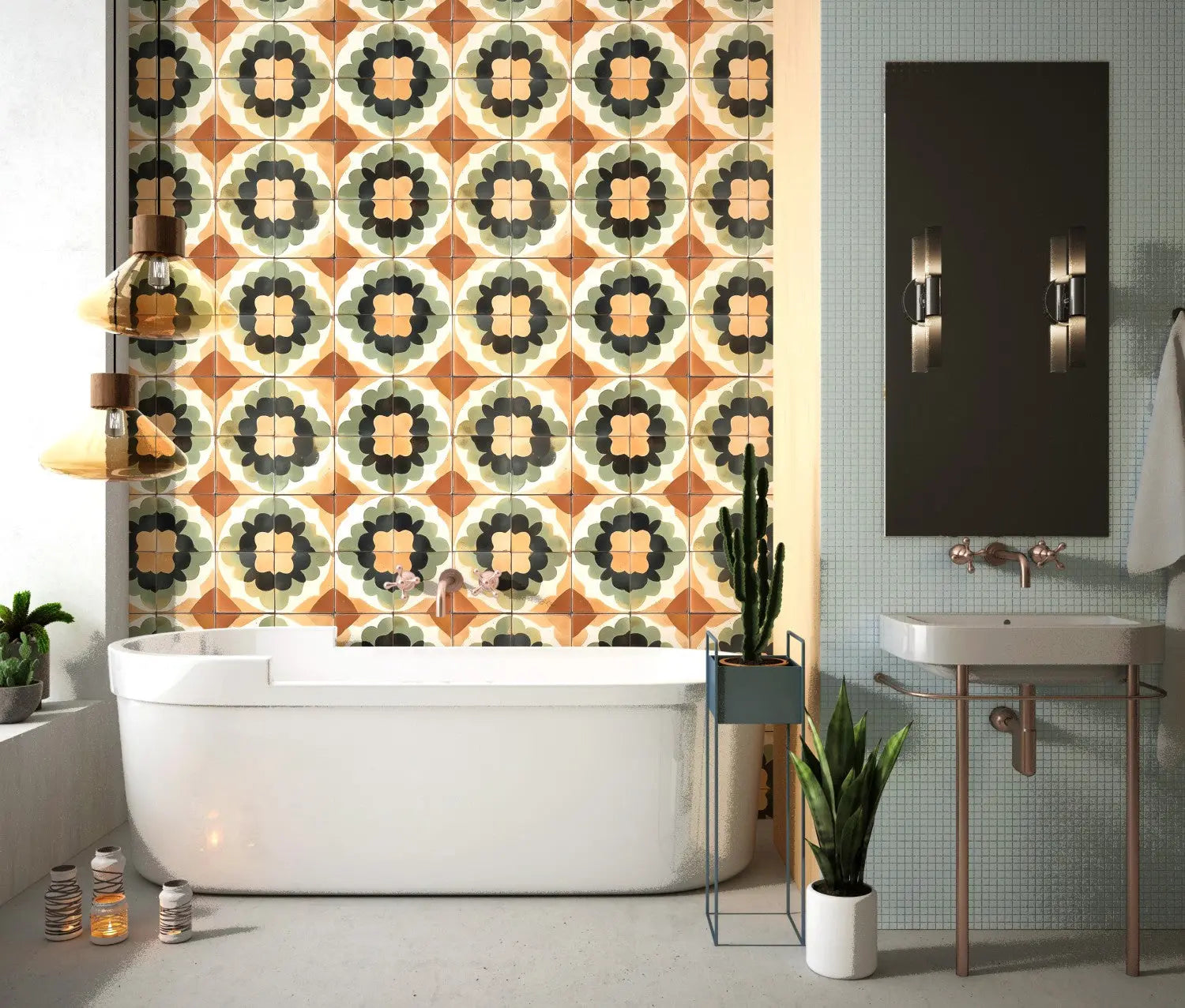 Sienna Grove Floral Tile WallCreatives