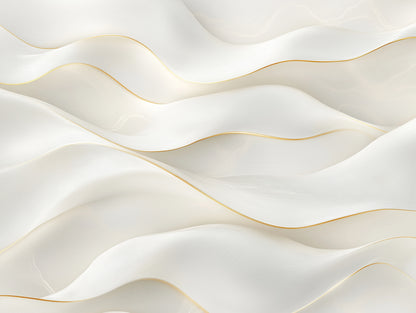 Ethereal Gold-Trimmed Waves