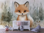 Whimsical Winter Fox Friend - WallCreatives