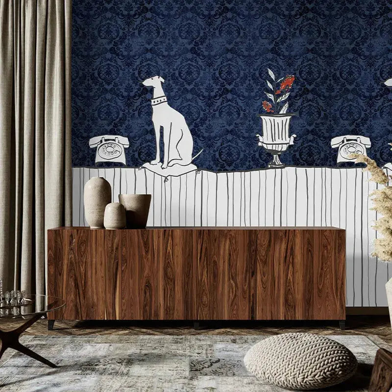 Sur la Table Ink Wallpaper Vladila