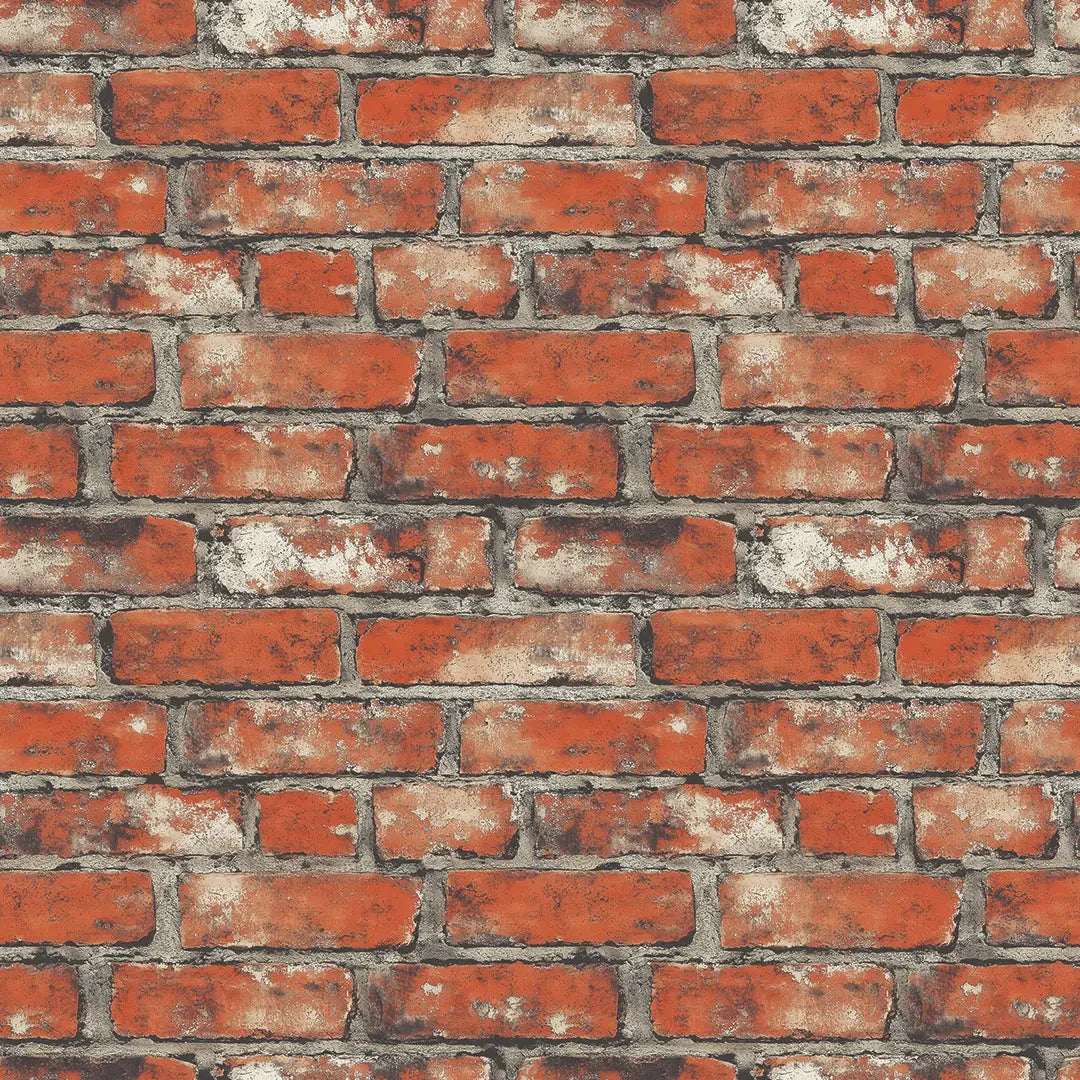 weathered warehouse red brick - wallcreatives