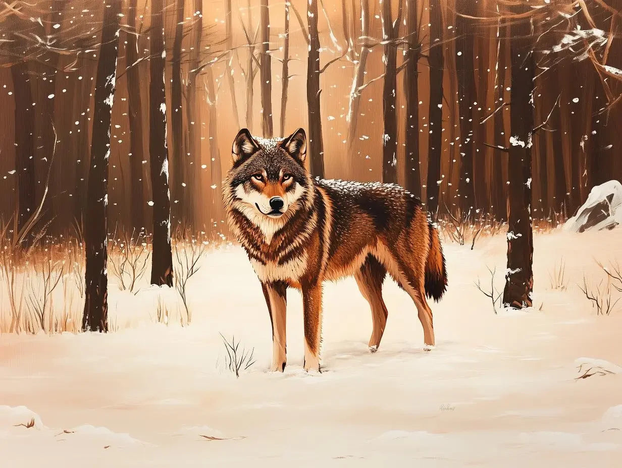 The Auburn Wolf of Wintertide - WallCreatives