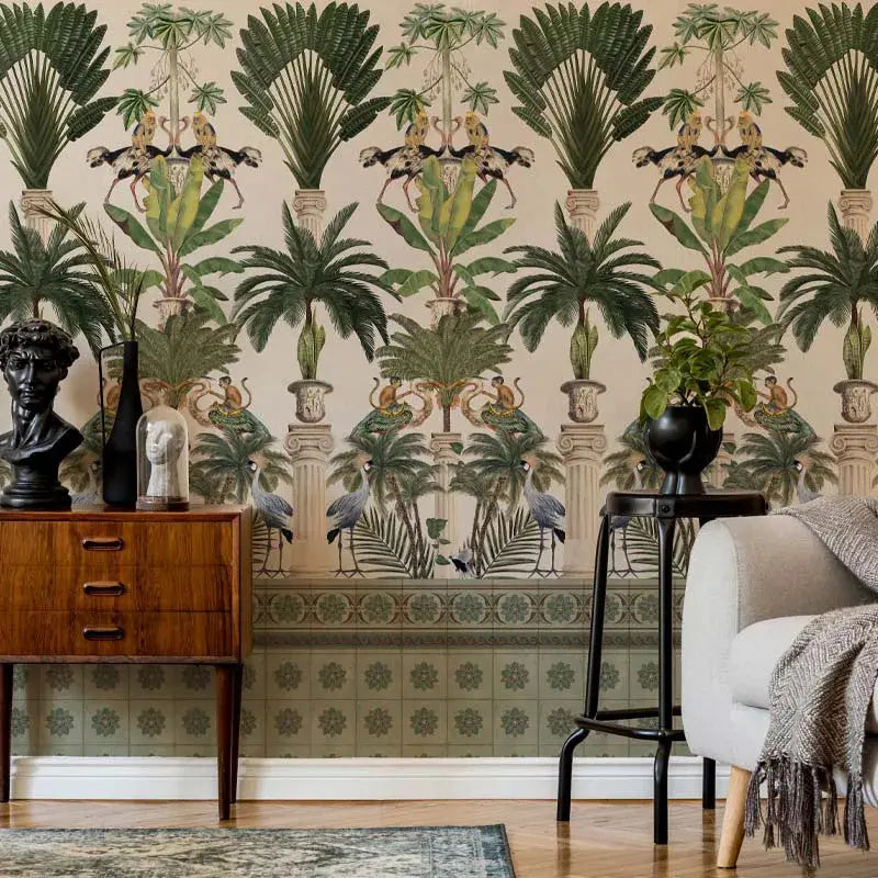 Tropical columns (light) Wallpaper Vladila
