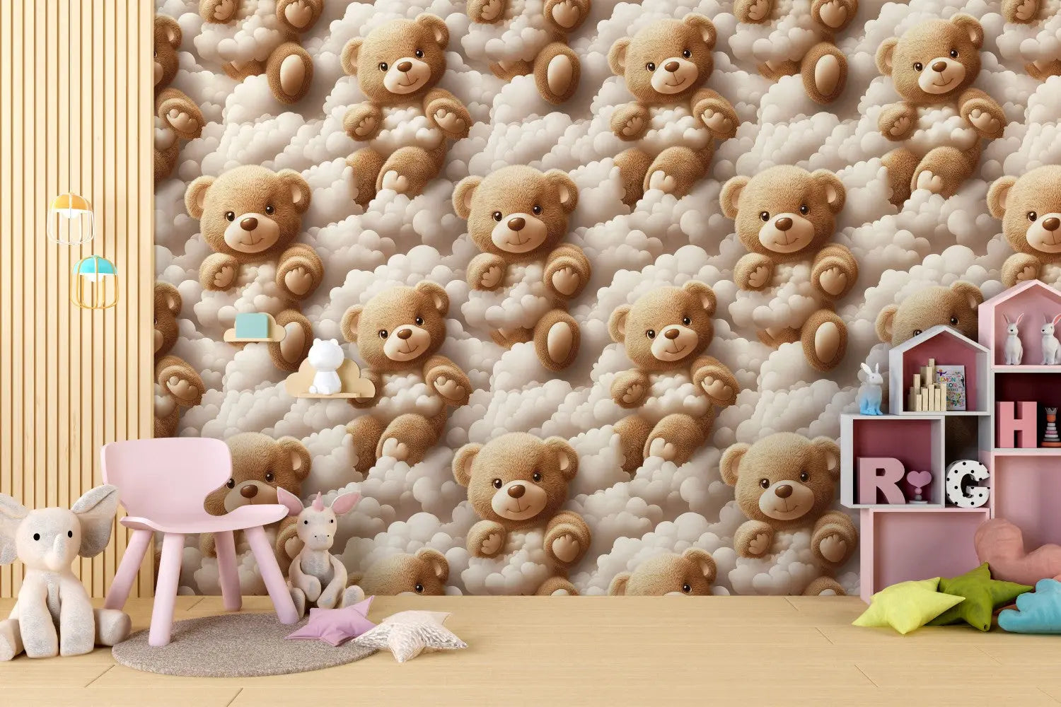 Sweet Dreams Teddy Bear Sky WallCreatives