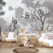 Sleepy Meadow Gray Wallpaper Vladila