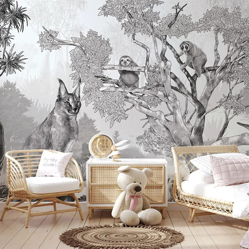 Sleepy Meadow Gray Wallpaper Vladila