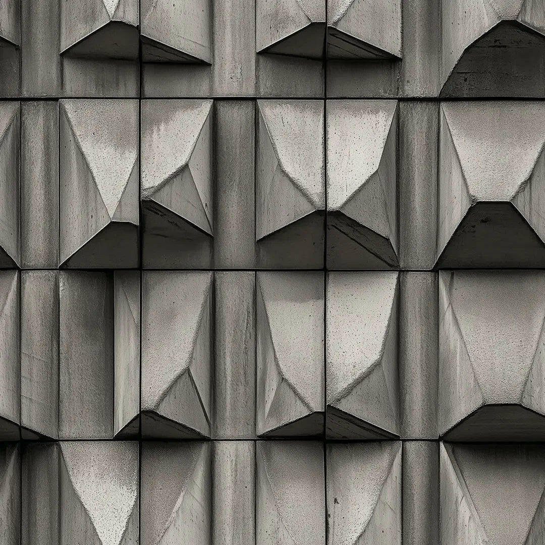 Sculpted Concrete Monolith Mural - WallCreatives