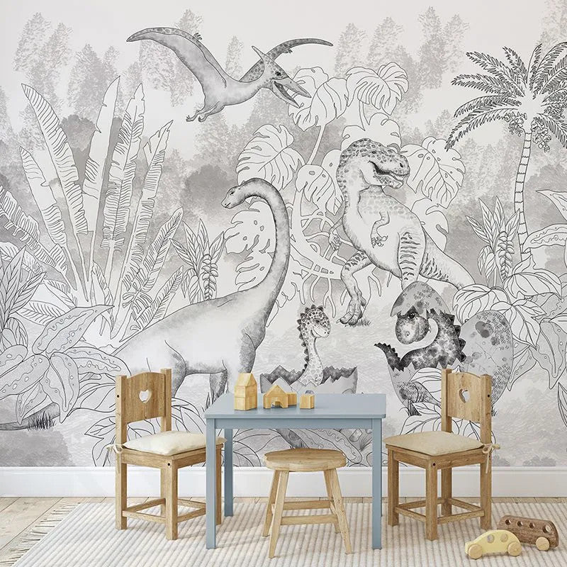 David's Dino In Grey Wallpaper Vladila
